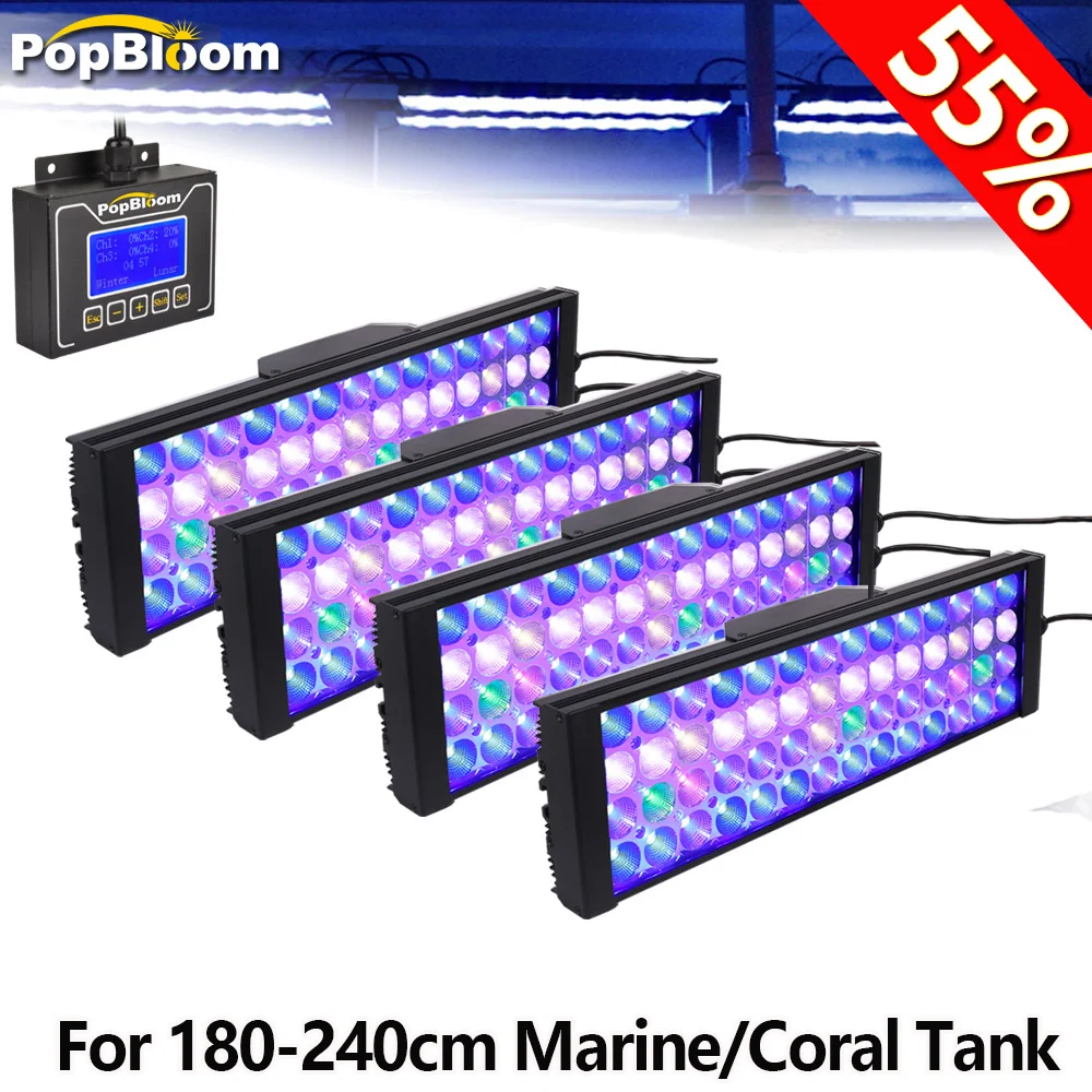 Морской Светодиодный светильник popblom светодиодное освещение для рифа в