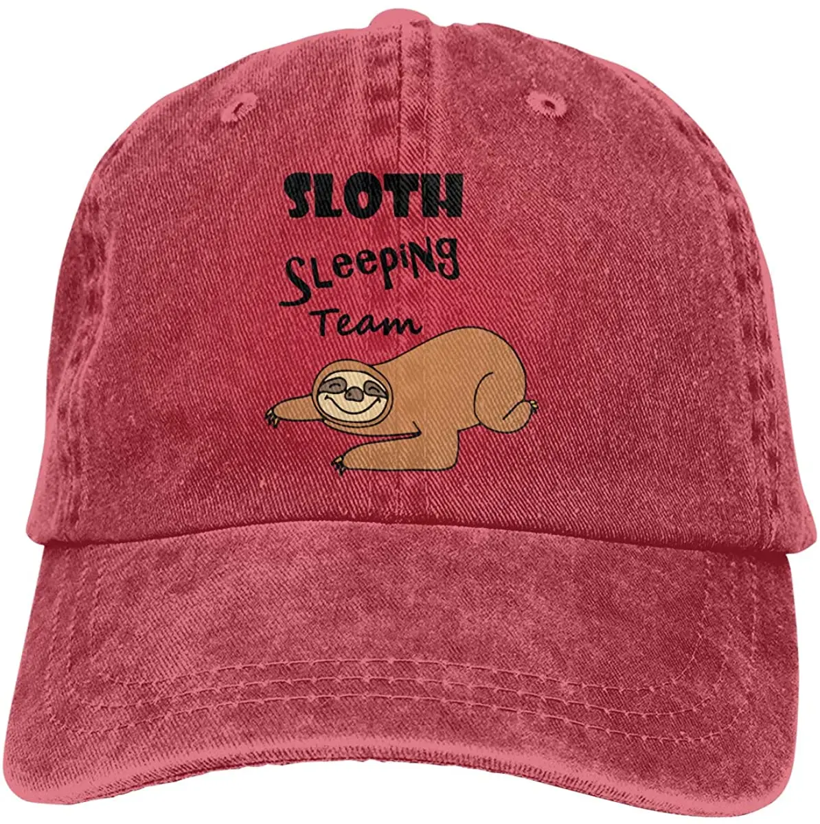 

Funny Sloth Sleeping Team Denim Hat Adjustable Classic Baseball Caps