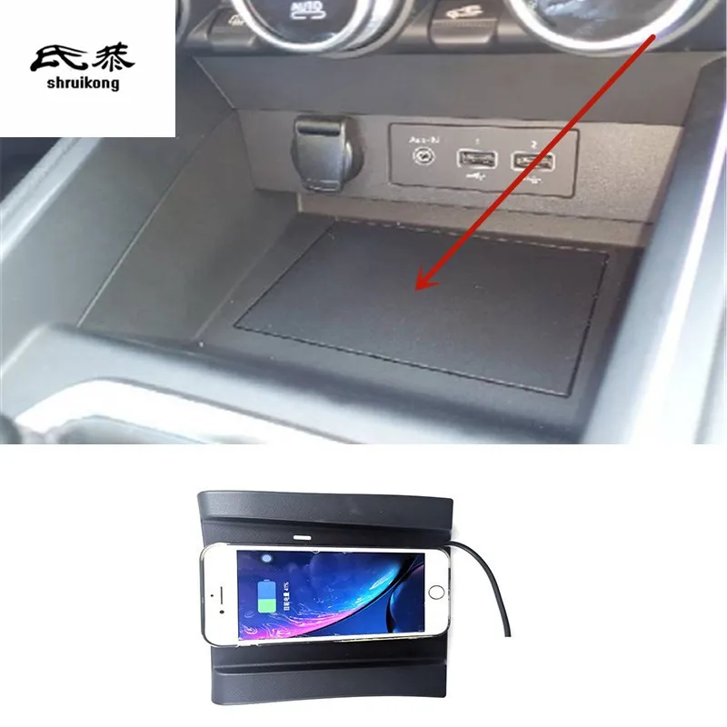 

1Set ABS Plastic 15W QI Past Car Wireless Charger Photo Charging For 2019-2021 Renault CLIO 5