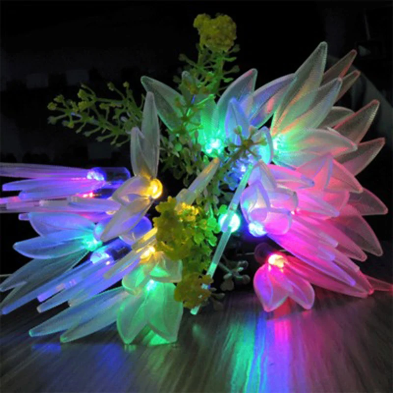 Новинка 20LED четырехлистный цветок Солнечная гирлянда на открытом воздухе