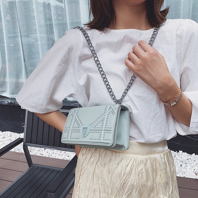 JUILE модная женская сумка с заклепками модные женские сумки-мессенджеры маленькие