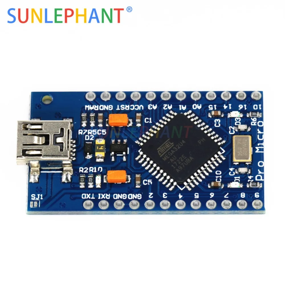 Mini USB ATmega32U4 Pro Micro 5V 16MHz Board Module For Arduno/Leonado ATMega 32U4 Controller Pro-Micro Replace | Электронные