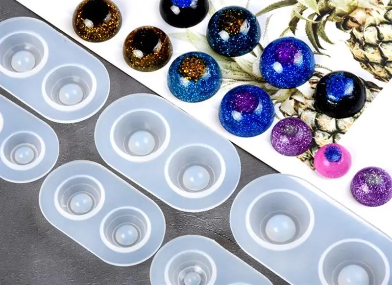 

DIY Crystal Epoxy Resin Glue Plastic Doll Eye Silicone Mold Fundus Resin Eye Casting Mold Sink Toy Animal SD Doll Accessories