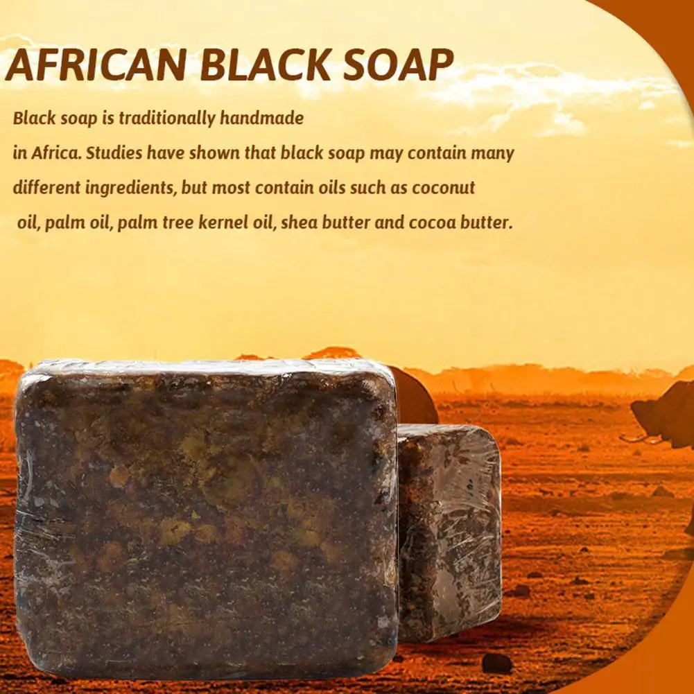Натуральное 100% Африканское черное мыло волшебное против пятен 110 г для тела кожи