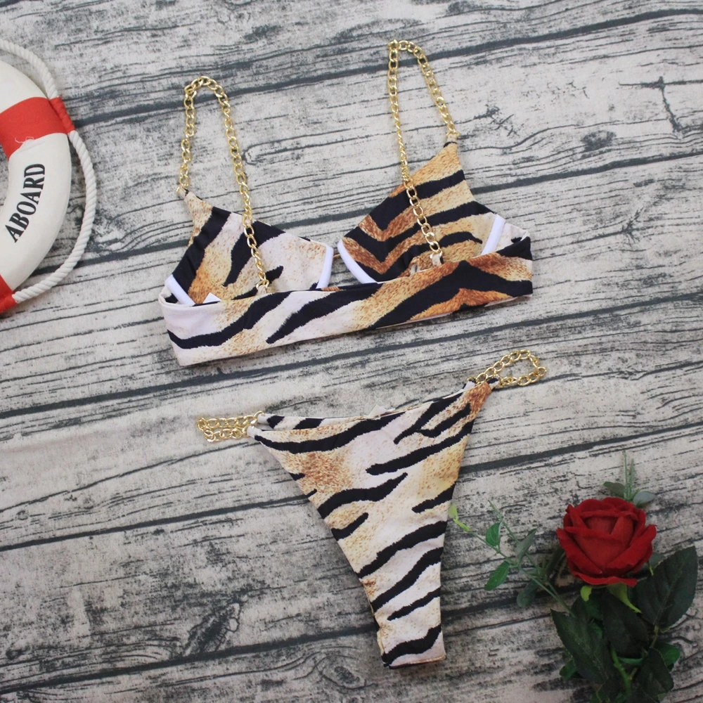 TYAKKVE, сексуальный пуш-ап бикини,, цепочка, черный купальник, женский купальник с высокой посадкой, женский бикини, летний купальник