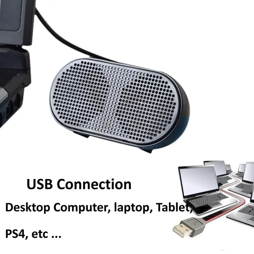 

Portable Sound Box Mini Speaker USB Powered Stereo Computer Speaker Loudspeaker Subwoofer for PS4 Game Notebook Laptop PC
