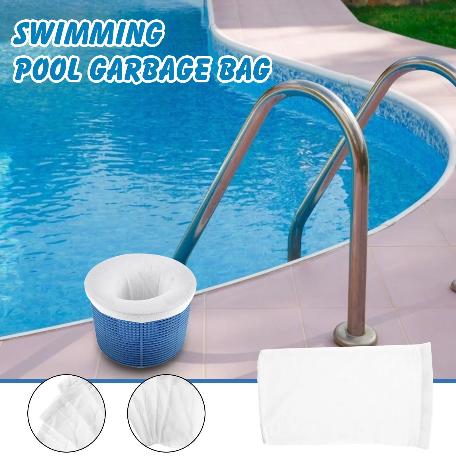 

50pack Of Pool Skimmer Socks Skimmers Cleans Leaves For In-ground Pools Skimmers Socks Saver White Pool Supplies Accessories D4
