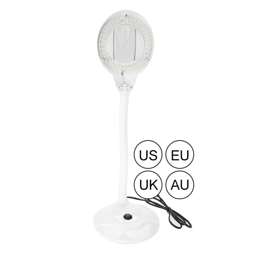 Настольный светодиодный светильник с лупой и 3X лупа лампа для тату подводка глаз