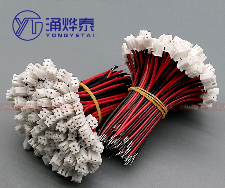 

YYT 20PCS Terminal line single head spot XH2.54mm 2p PVC electronic connection line patch cord connector harness