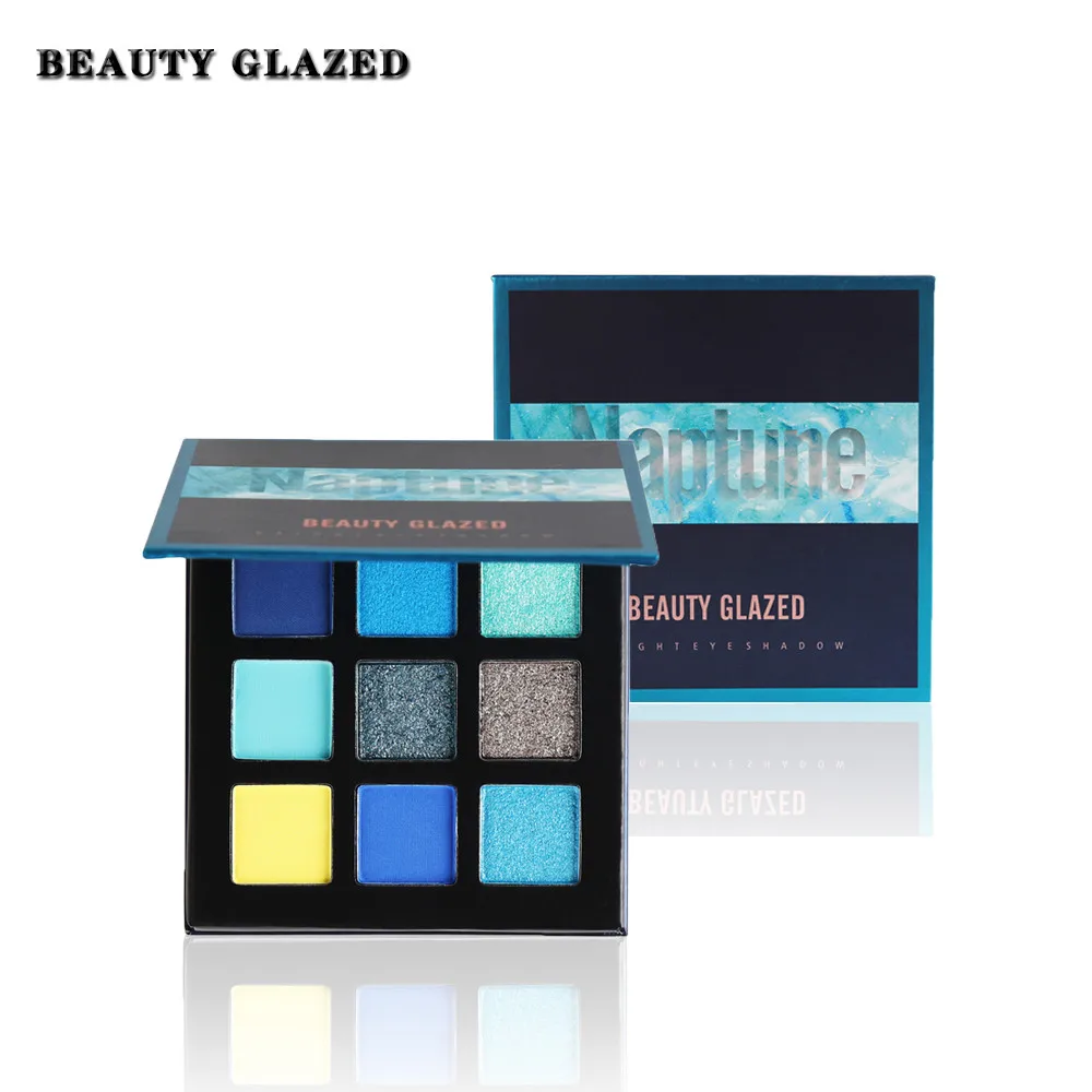 

Beauty Glazed 9 Colors Eyeshadow Pallete Pink Yellow Glitter Shimmer Matte Eye Shadow Makeup Palette Cosmetic Waterproof Pigment