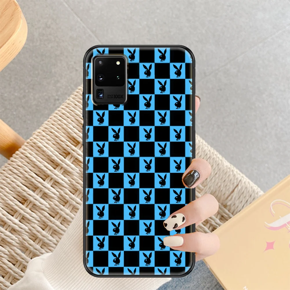 

Brand Boys Rabbit Play Phone case For Samsung Galaxy Note 4 8 9 10 20 S8 S9 S10 S10E S20 Plus UITRA Ultra black painting Etui 3D
