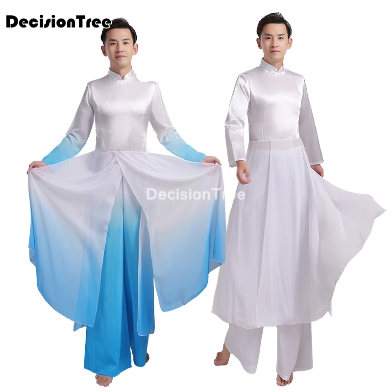 

2021 mens hanfu traditional chinese clothing ancient costume festival outfit stage performance clothing folk dance costumes