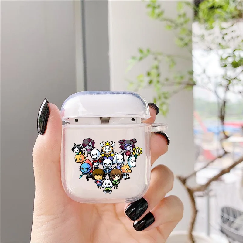 Мягкий прозрачный чехол Deltarune для Airpods наушников с рисунком приключений Крис Susie