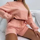 Спортивный костюм из двух предметов, толстый плюшевый свитшот с надписью и вышивкой в японском стиле, комплект из двух предметов, зима 2021