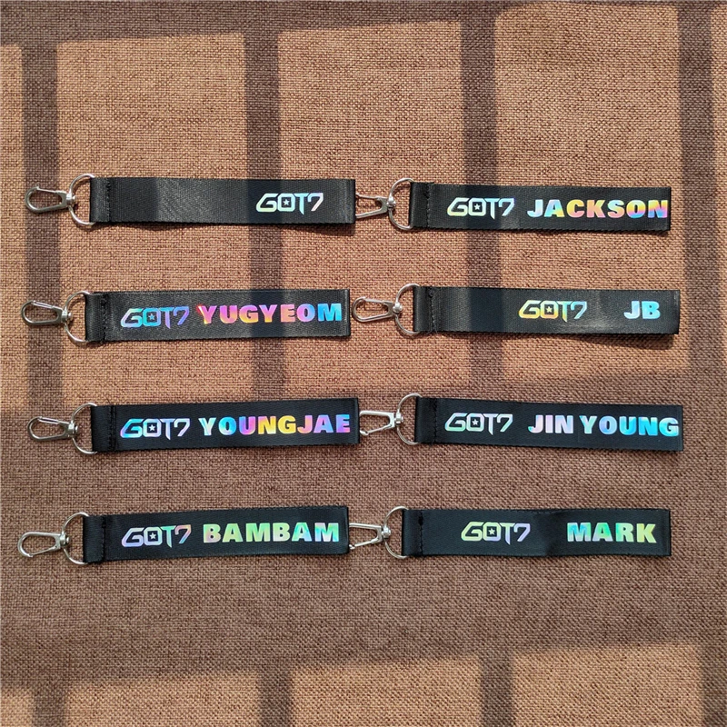 KPOP Got7 лазерный ремешок для телефона Джексон бэмбам Марк YOUNGJAY именной Печатный