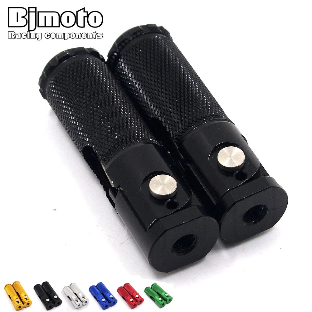 

Универсальные мотоциклетные складные колышки BJMOTO CNC, задний комплект для гонок, для BMW, Honda, Kawasaki, Yamaha, Suzuki