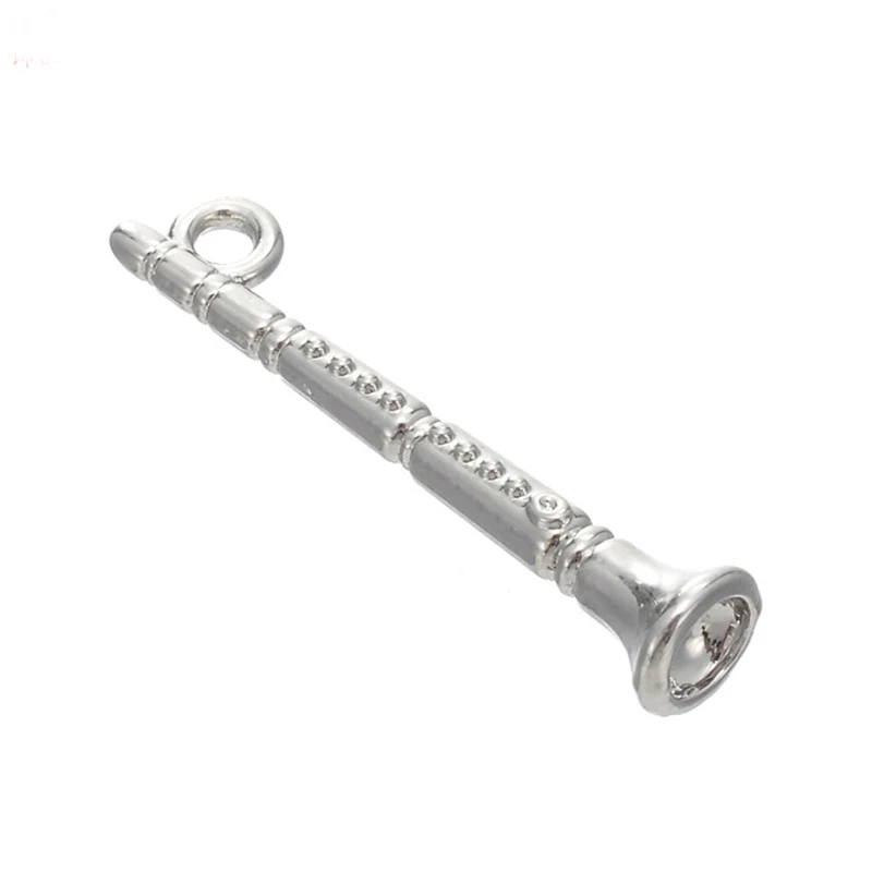 

RAINXTAR Fashion Alloy Clarinet Music Instrument Charms 6*28mm 50pcs AAC826