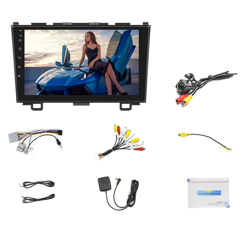 

9-дюймовое радио, Bluetooth, Wi-Fi, GPS, поддержка Android, автомобильная стереосистема для Honda CRV 2007-2011 с двойным USB входом и резервной камерой