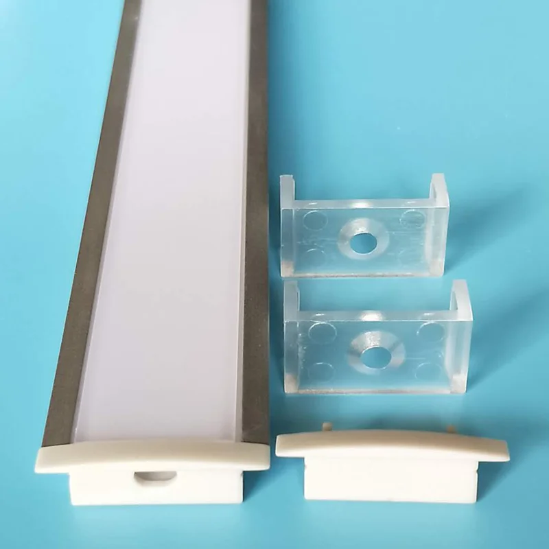 Free shipping 2m/pcs 50m/lot aluminum profile with cover and end caps for led strips | Освещение