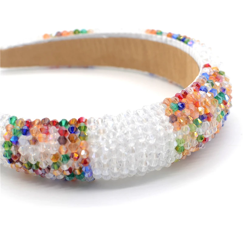 

Fshion Full Crystal Beaded Luxury Baroque Rhinestone Headband Tiara Hairbands Women Wedding Headwear Hair Accessories