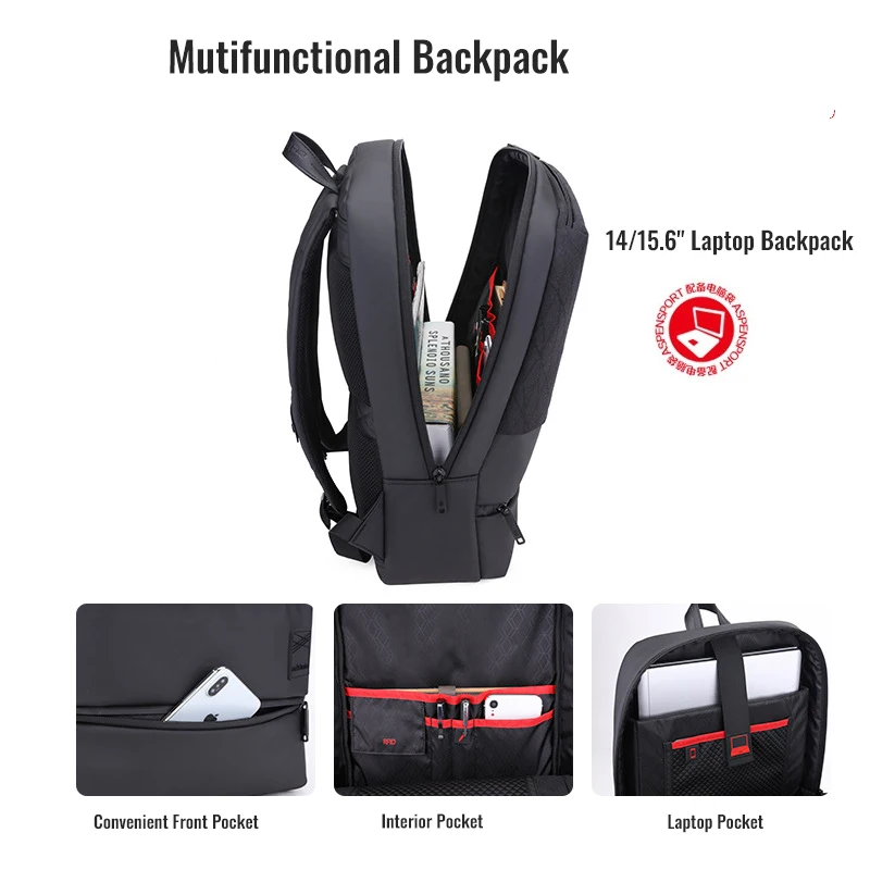 Новое поступление 15 6 дюймов ноутбук RFID рюкзак для мужчин водонепроницаемый USB