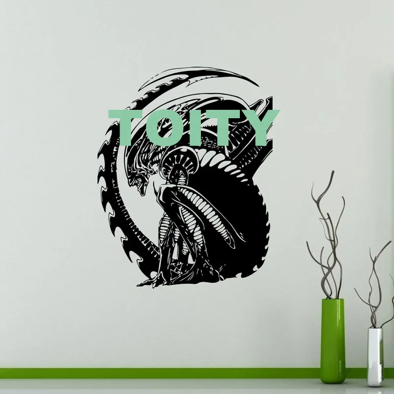 H72cm x W57cm 29 дизайнов, Инопланетянин, наклейка на стену, 1979, фильм, Xenomorph, плакат, виниловая наклейка, для дома, детской комнаты, декор интерьера, в общежитии, студия, художественная Фреска - Цвет: H72cm x W57cm