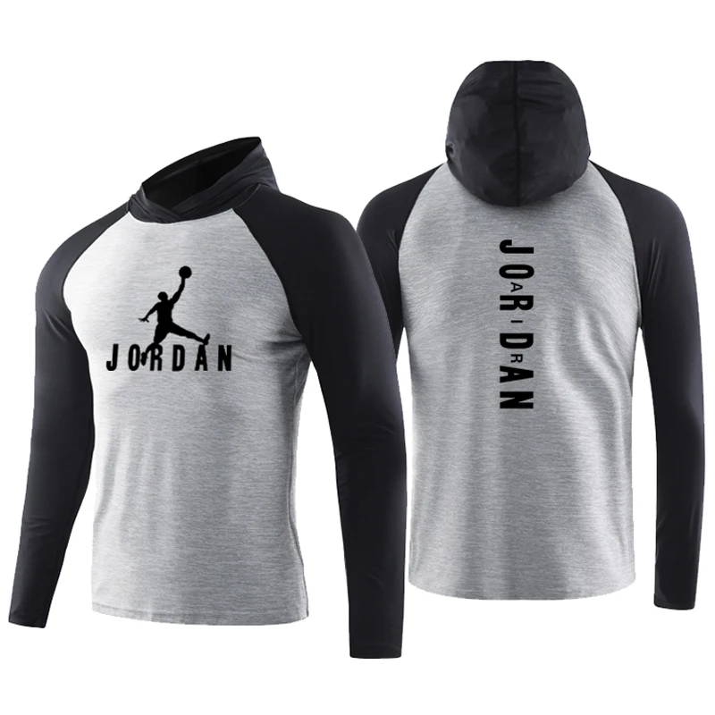 

Hoodies Men Running T Shrits Long Sleeve Gym Bodybuilding Training Sports Quick Dry Clothing Basketball Sweatshirts Sportswear