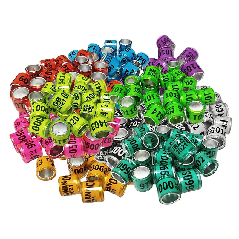 

Pigeons Rings 8mm Bayonet Identification Ring Opening Pigeon Ring Color Pigeon Foot Ring Pigeon Supplies Bird Appliances 100 Pcs