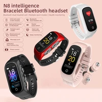 n8 2 in1 smart watch multifunctional wireless tws bluetooth earphone bracelet fitness tracker wristband headset for men women