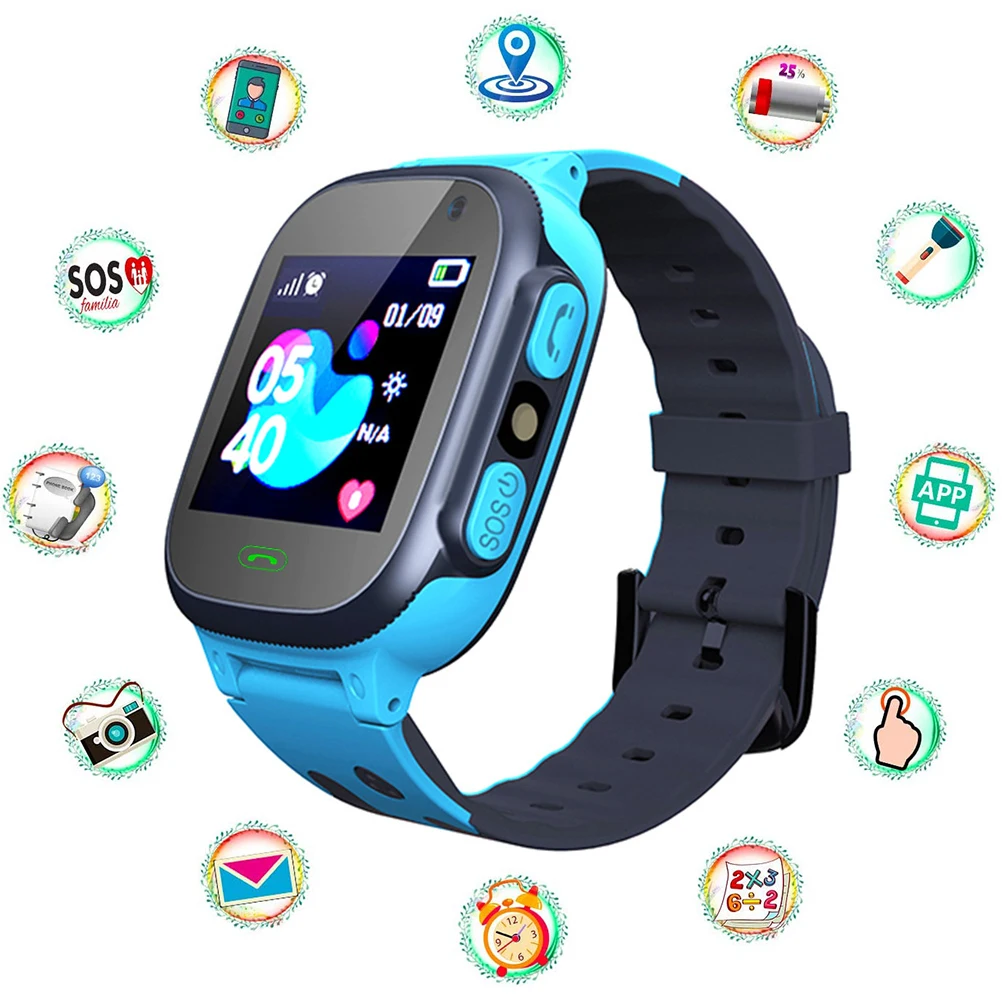 childrens smart watch kids sos lbs phone watches smartwatch for boys girls support 2g sim card call photo waterproof kids gifts free global shipping