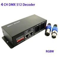 dc 5v 12v 24v rgbw 4ch dmx 512 decoder led strip controller dmx to pwm rgbw light 4 channel4a 16a dmx512 decoder dimmer