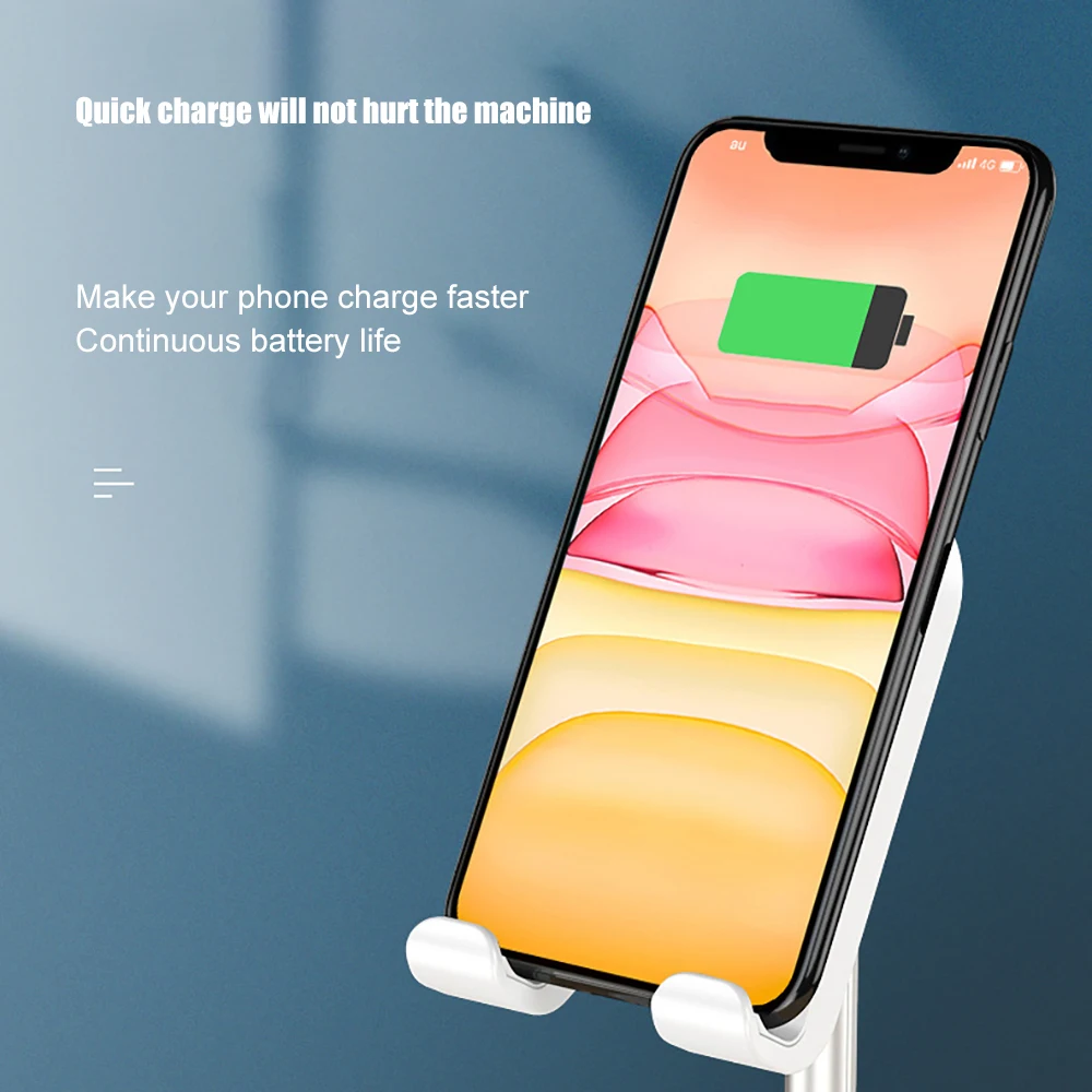 Wireless Charging Folding Phone Stand Holder For iPhone 11 Foldable Desk Tough Xiaomi Samsung Lazy Bracket | Мобильные телефоны и