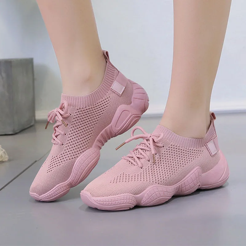 Обувь из сетчатого материала Повседневная обувь на шнуровке с вулканизированной