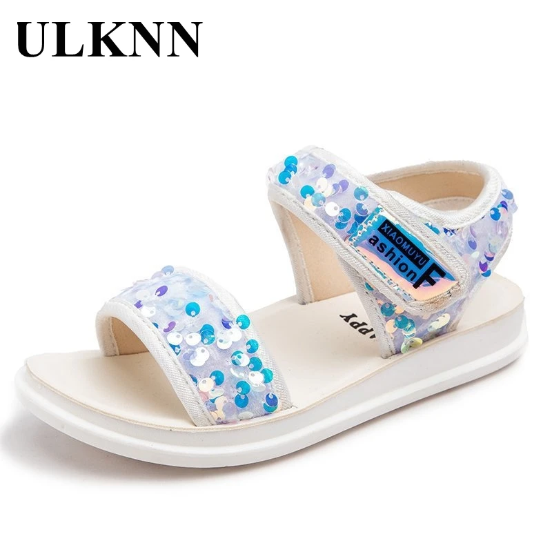

ULKNN Children's Solid Sandals 2021 New Summer Kids Fashion Spring 23-34 Footwears Soft Shoes Casual Rubber Sole Pink Sandals