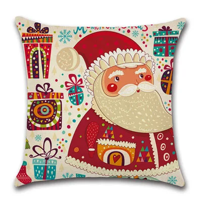 Christmas Рождественские украшения для дома, подушка с Санта Клаусом, подушка, елочные украшения, Рождественский подарок на год - Цвет: Christmas