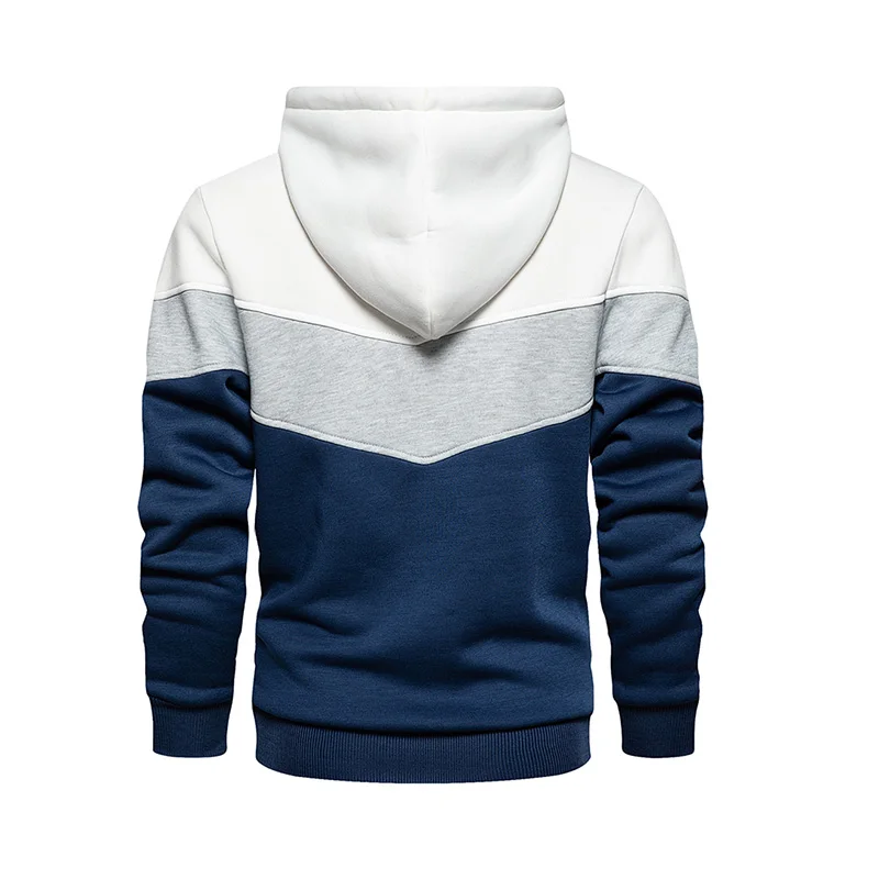 

Men's Patchwork Sweatshirt Set Hoodies Clothing Casual Loose Streetwear Male Fashion Autumn Winter Outwear + Pants 2 Piece Sets