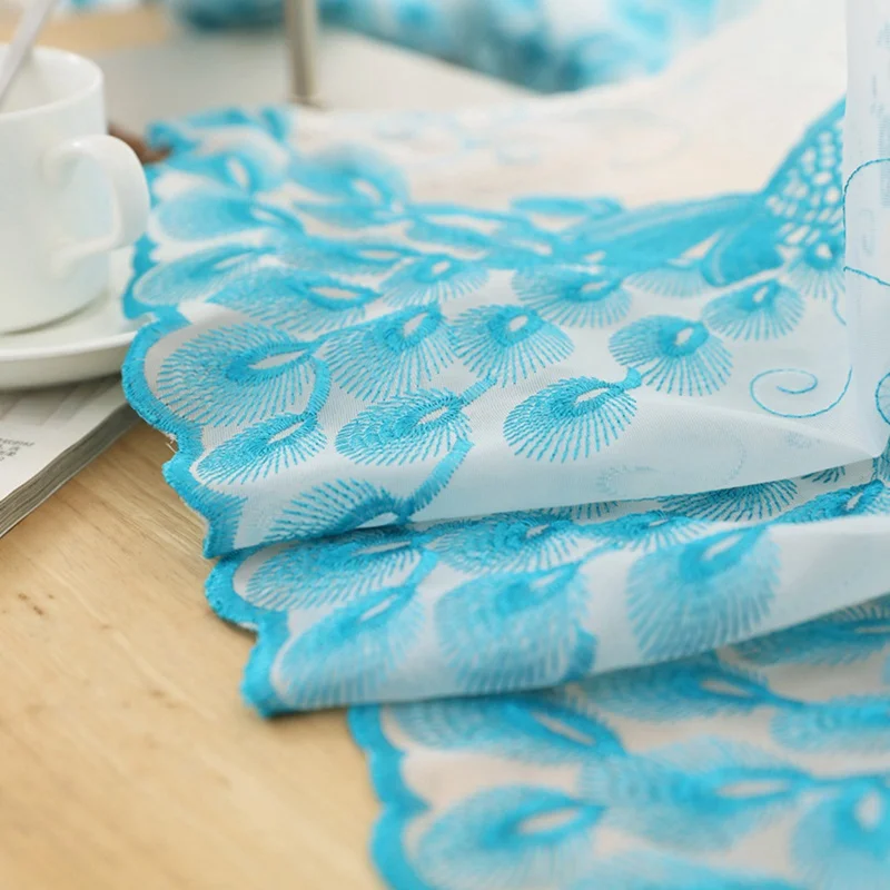 Романтичная Короткая занавеска с вышивкой пылезащитная для кухни балкона Z