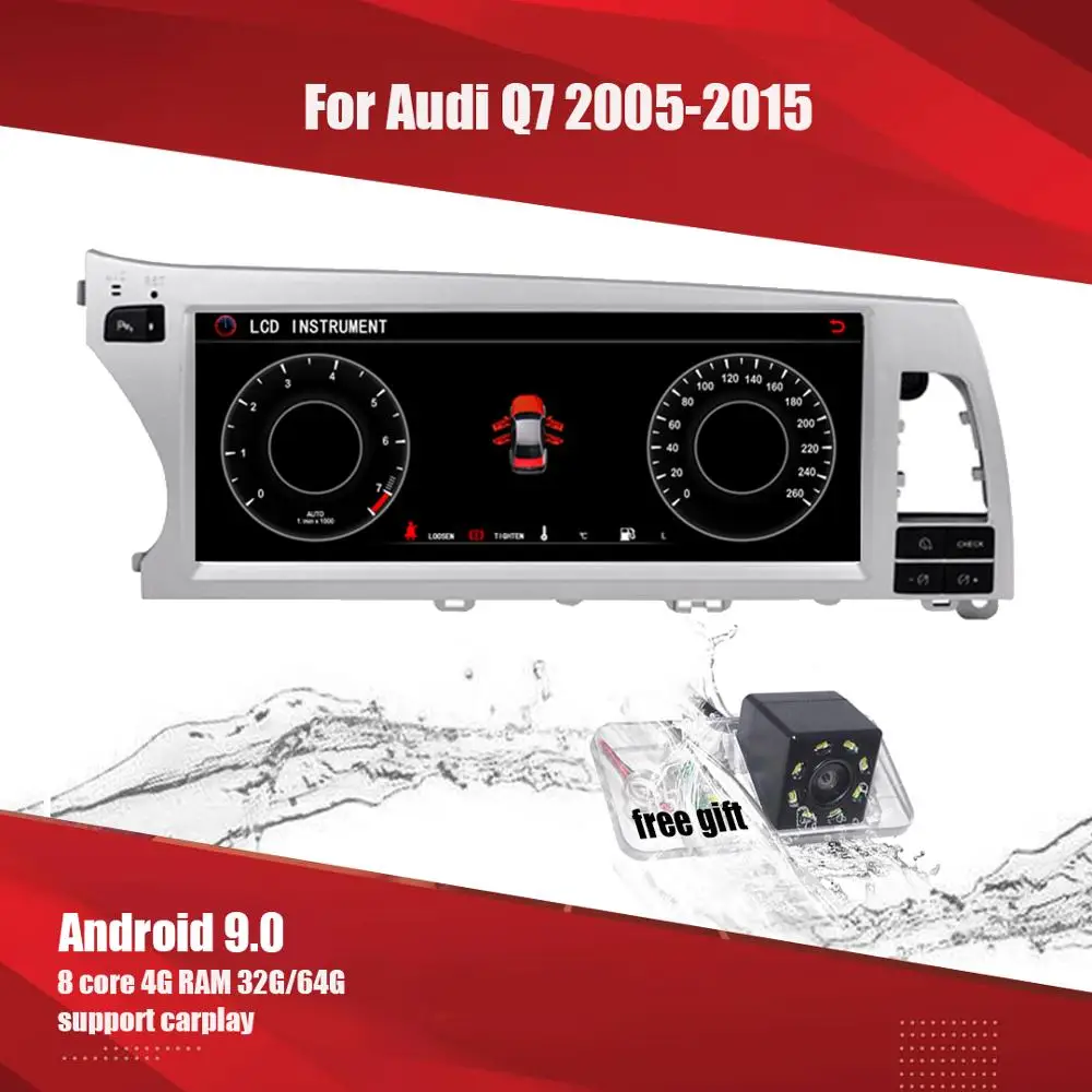 

Aucar Android 10.25'' IPS radio Car multimedia for Audi Q7 Audi A6 2005- 2015 GPS navigation Radio WIFI 2 din di Stereo headunit