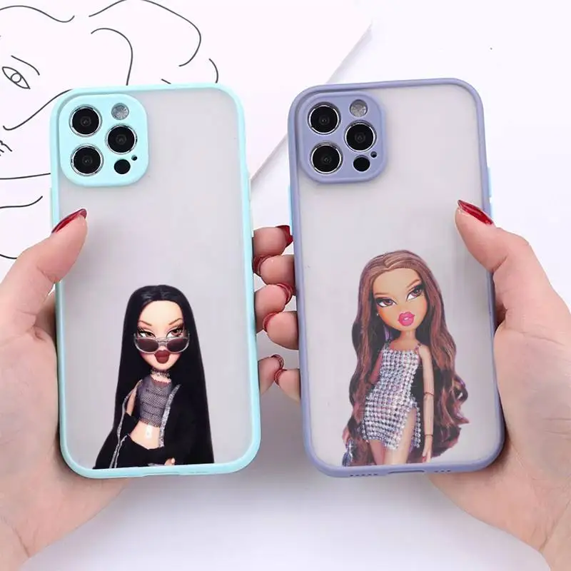 

lovely doll bratz Matte Shockproof Phone Case For iPhone 12 11 Pro XS Max XR X 8 7 Plus Camera Protection Bumper cover