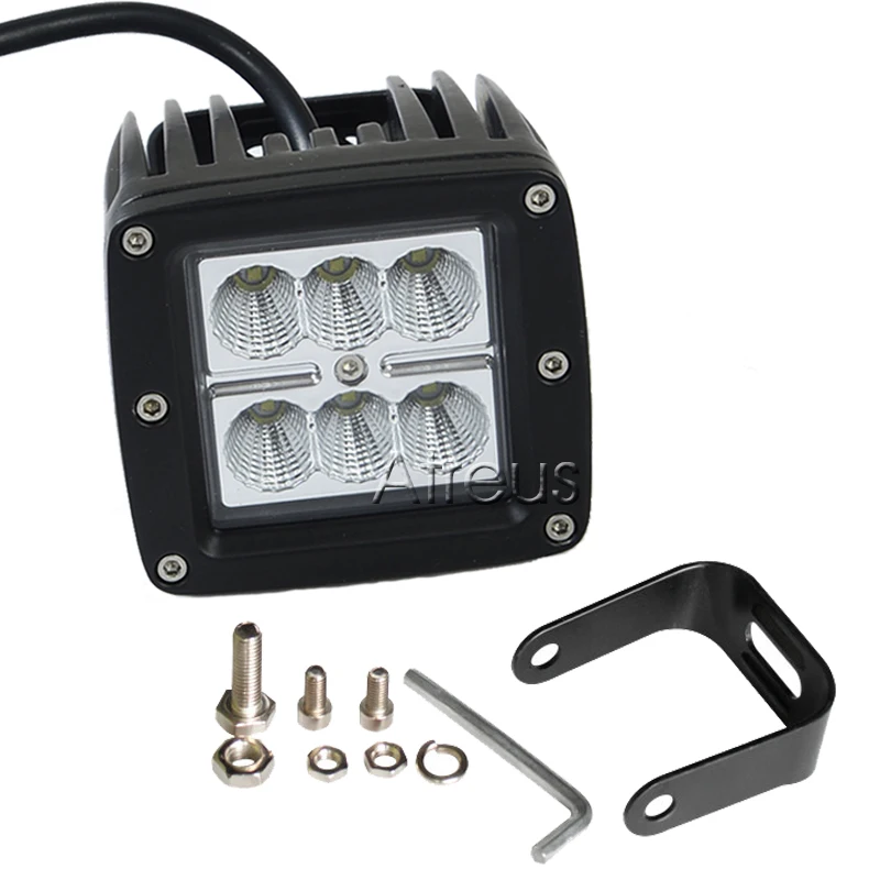 Mutips 18 Вт Автомобильный светодиодный рабочий светильник бар 12V LED пятно света DRL