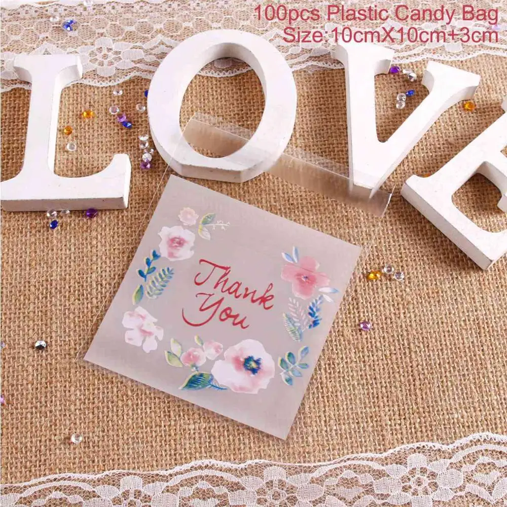 100pcs 10cmX10cm 3 Рождественские подарочные пакеты, сумки для печенья, рождественские украшения для дома, новогодние вечерние принадлежности, коробка для конфет, Рождественский подарок - Цвет: 100pcs 10cmX10cm 3