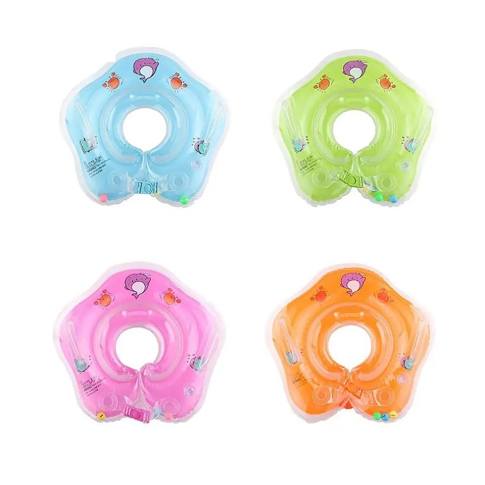 

0-2 Years Old Kid's Swimming Ring Swim Pool Accessories Neck Float Round Safety Pad For Newborns Ring Toy For Dropship