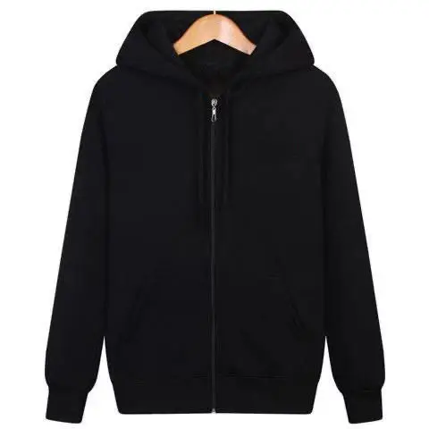 

Men's Plush sweater student hooded zipper coat men's youth fattening plus size new warm cardigan fashion