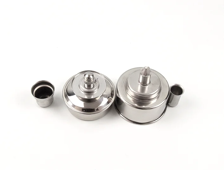 Stainless steel alcohol lamp 200ml/400ml thickened screw mouth explosion-proof leak-proof |