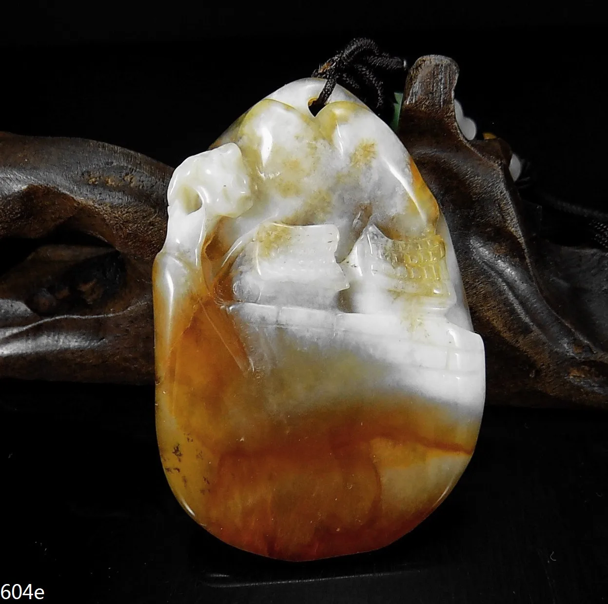 

Jade Jewelry Natural Jade Pendant Necklace Hand-Carved Landscape of House&pine Jadeite Necklace Pendant Gift No Treatment 604e