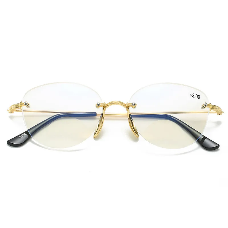 Очки для чтения Ahora без оправы ультралегкие круглые деловые пресбиопические очки