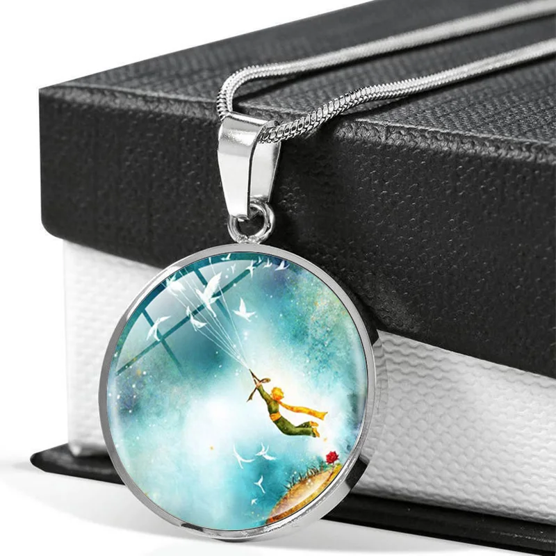 Ожерелье Le Petit Prince с изображением кабошона стеклянная подвеска модное ювелирное