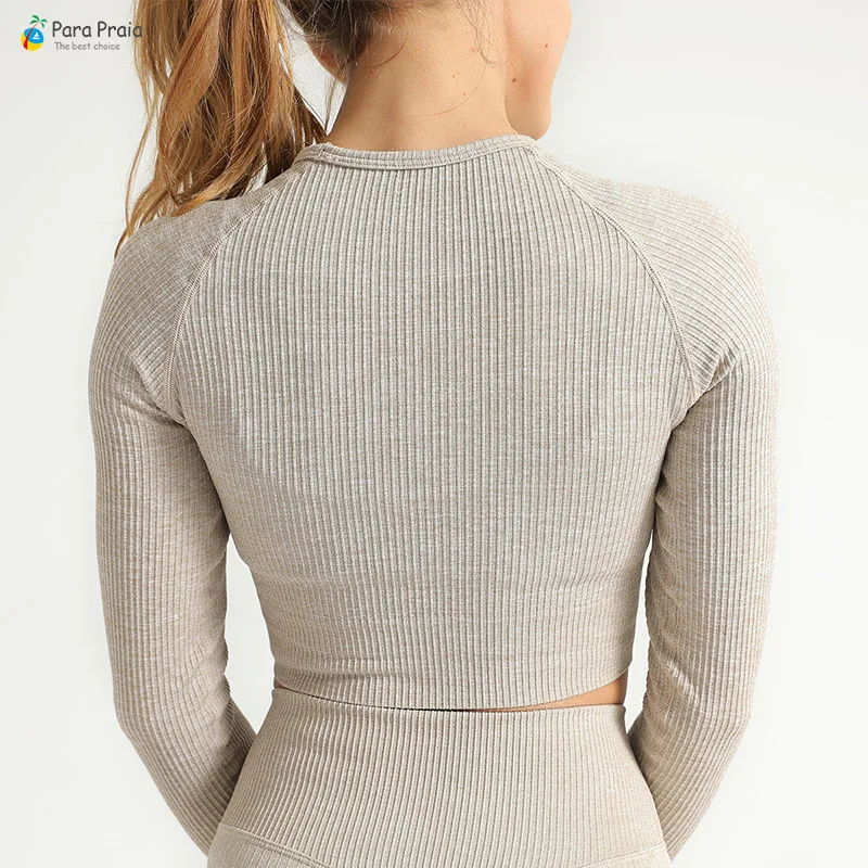 Спортивная футболка для пляжа с длинным рукавом комплект йоги спортивная одежда