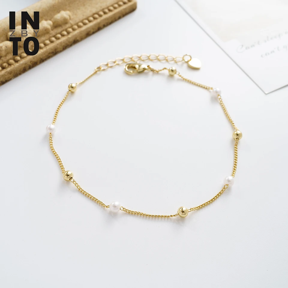 Into zby трендовые жемчужные бусинки ножные браслеты ювелирные изделия Boho 2020 летние