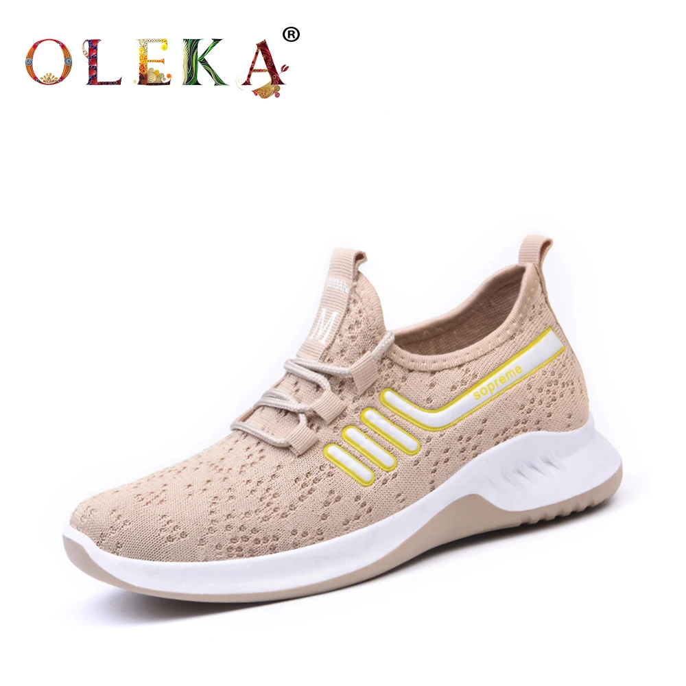 Женские кроссовки на платформе OLEKA повседневные с круглым носком для весны и